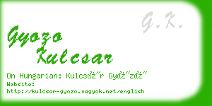 gyozo kulcsar business card